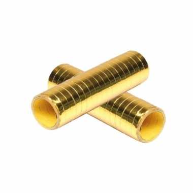 15x stuks goudkleurige rollen serpentine