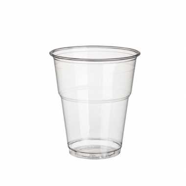200x pla transparante frisdrank/bier drinkbekers 300 ml