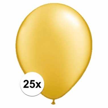 25x stuks metallic gouden party ballonnen