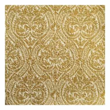 40x gouden barok servetten 33 x 33 cm