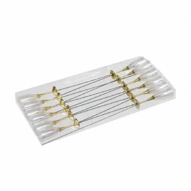 60x feest decoratie prikkers/stekers champagneglazen 7,5 cm