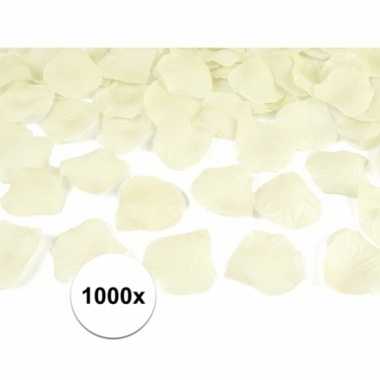 Creme kleurige rozenblaadjes 1000 stuks