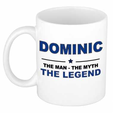 Dominic the man, the myth the legend cadeau koffie mok / thee beker 300 ml