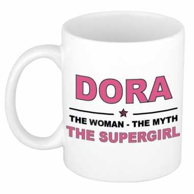 Dora the woman, the myth the supergirl cadeau koffie mok / thee beker 300 ml