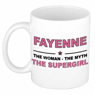 Fayenne the woman, the myth the supergirl cadeau koffie mok / thee beker 300 ml