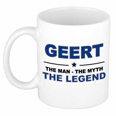 Geert the man, the myth the legend cadeau koffie mok / thee beker 300 ml