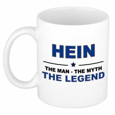 Hein the man, the myth the legend cadeau koffie mok / thee beker 300 ml