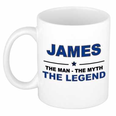 James the man, the myth the legend cadeau koffie mok / thee beker 300 ml