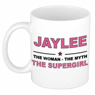 Jaylee the woman, the myth the supergirl cadeau koffie mok / thee beker 300 ml