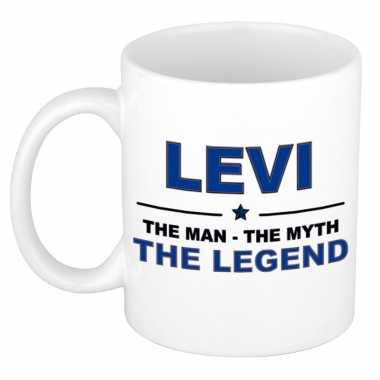 Levi the man, the myth the legend cadeau koffie mok / thee beker 300 ml