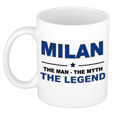 Milan the man, the myth the legend cadeau koffie mok / thee beker 300 ml