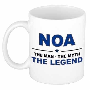 Noa the man, the myth the legend cadeau koffie mok / thee beker 300 ml
