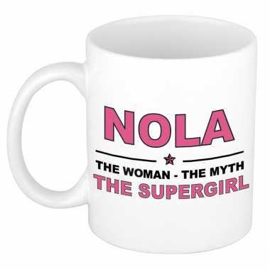 Nola the woman, the myth the supergirl cadeau koffie mok / thee beker 300 ml