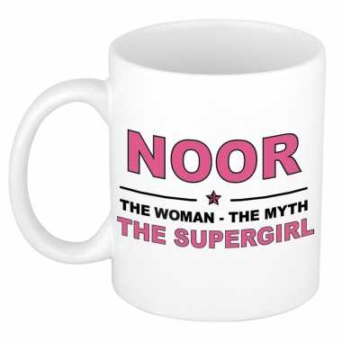 Noor the woman, the myth the supergirl cadeau koffie mok / thee beker 300 ml