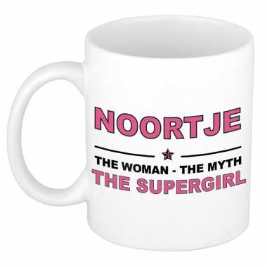 Noortje the woman, the myth the supergirl cadeau koffie mok / thee beker 300 ml