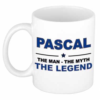 Pascal the man, the myth the legend cadeau koffie mok / thee beker 300 ml