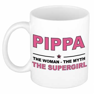 Pippa the woman, the myth the supergirl cadeau koffie mok / thee beker 300 ml