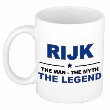 Rijk the man, the myth the legend cadeau koffie mok / thee beker 300 ml