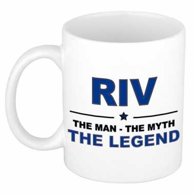 Riv the man, the myth the legend cadeau koffie mok / thee beker 300 ml