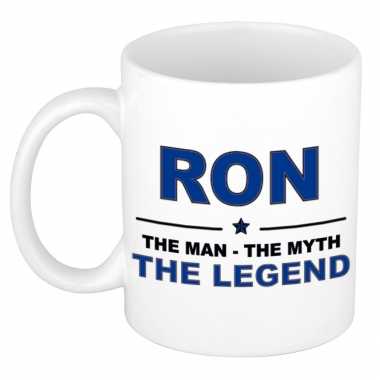 Ron the man, the myth the legend cadeau koffie mok / thee beker 300 ml