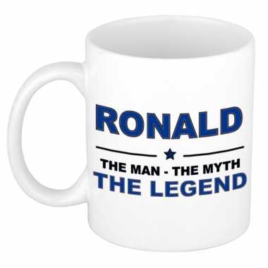 Ronald the man, the myth the legend cadeau koffie mok / thee beker 300 ml