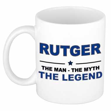Rutger the man, the myth the legend cadeau koffie mok / thee beker 300 ml