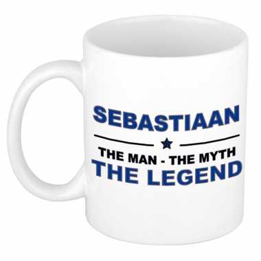 Sebastiaan the man, the myth the legend cadeau koffie mok / thee beker 300 ml
