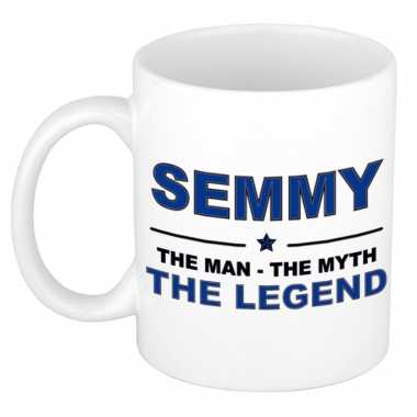 Semmy the man, the myth the legend cadeau koffie mok / thee beker 300 ml