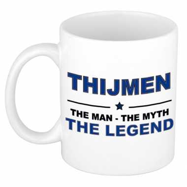 Thijmen the man, the myth the legend cadeau koffie mok / thee beker 300 ml