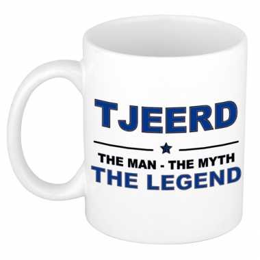 Tjeerd the man, the myth the legend cadeau koffie mok / thee beker 300 ml