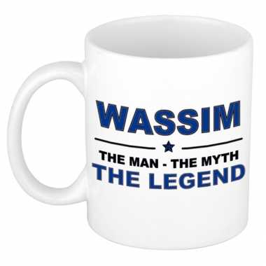 Wassim the man, the myth the legend cadeau koffie mok / thee beker 300 ml