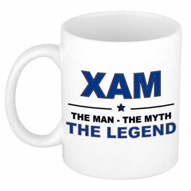 Xam the man, the myth the legend cadeau koffie mok / thee beker 300 ml