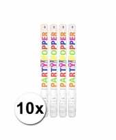 10 confetti kanonnen wit 57 cm