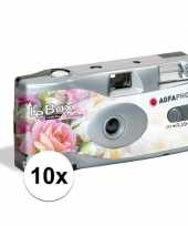 10x bruiloft wegwerp cameras met flitser voor 27 kleuren fotos
