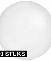 10x grote ballonnen van 60 cm wit