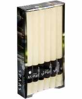 12x bruiloft ivoorwitte dinerkaarsen 25 cm 10 branduren