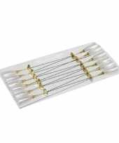 12x feest decoratie prikkers stekers champagneglazen 7 5 cm