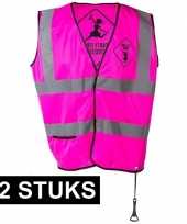 12x roze veiligheidsvestjes party girls voor dames