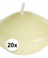 20x bruiloft huwelijk ivoorwitte drijfkaarsen 4 5 branduren