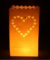30x candle bags set hart 26 cm