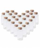 32x transparante bruiloft cadeau flesjes van glas 12 ml