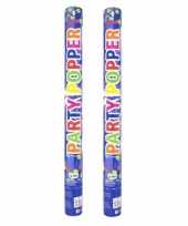 3x stuks confetti party kanon shooter gekleurd 57 cm