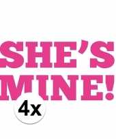 4x lesbisch koppel bruiloft schoenzool stickers