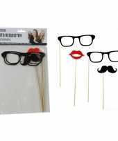 4x photobooth foto props set mr en mrs bruiloft feestartikelen