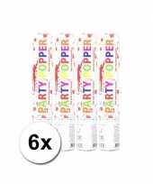 6 confetti kanonnen hartjes 28 cm