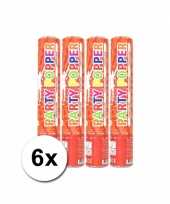 6 confetti kanonnen rood 28 cm