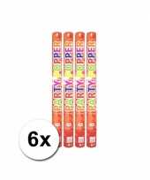 6 confetti kanonnen rood 57 cm