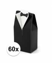 60x bruiloft kado doosjes bruidegom