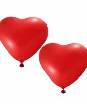 60x hartjes ballonnen rood 27 cm