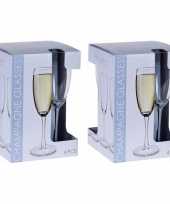 60x stuks champagne glazen set van 180 ml